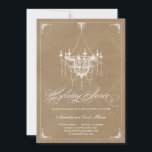 Rustic Chandelier Holiday Invitation - Crafty<br><div class="desc">These stylish holiday party invitations add a modern and elegant touch to your holiday celebration. Design © www.berryberrysweet.com</div>