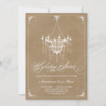 Rustic Chandelier Holiday Invitation - Crafty<br><div class="desc">These stylish holiday party invitations add a modern and elegant touch to your holiday celebration. Design © www.berryberrysweet.com</div>