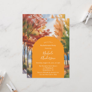 Rustic Changing of the Leaves Bachelorette Party Invitation