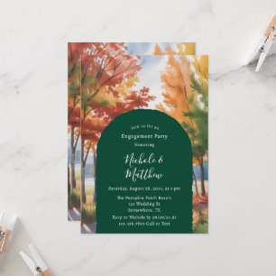 Rustic Changing of the Leaves Engagement Party Invitation