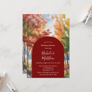 Rustic Changing of the Leaves Wedding Shower Invitation