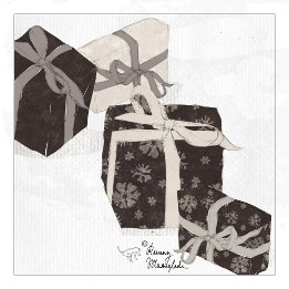 Rustic Charcoal & Beige Vintage Snowflake Xmas Wrapping Paper Sheet