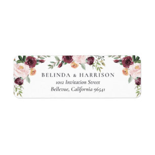 Rustic Charm Burgundy Blush Pink Floral Wedding
