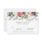 Rustic Charm Burgundy Pink Floral Wedding RSVP