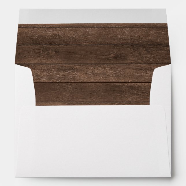 Rustic Charm Dark Wood Envelope (Back (Bottom))