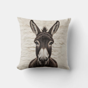Rustic Charm: Donkey Black and White Kilim Pillows