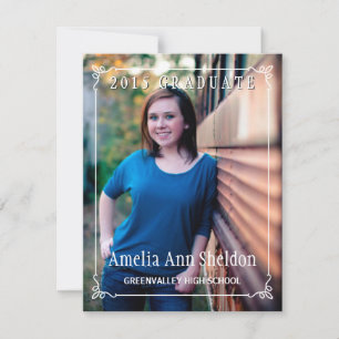 Rustic Charm Graduation Open House Invite