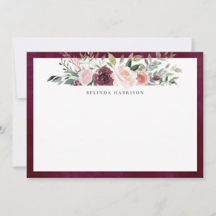 Rustic Charm Personalised Stationery Flat Card