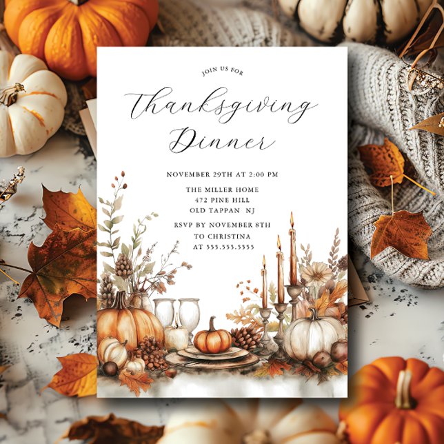 Rustic Charm Thanksgiving Dinner Invitation (Creator Uploaded)
