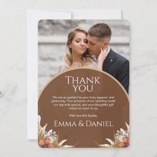 Rustic Charm Wedding Thank You Card