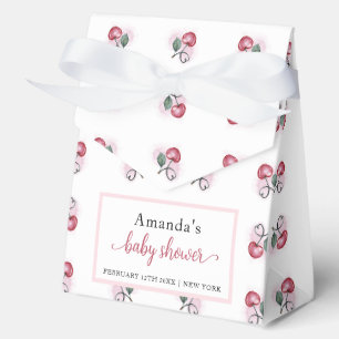 Rustic Cherry Berry Sweetheat Baby Shower  Favour Box