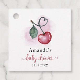 Rustic Cherry Berry Sweetheat Baby Shower  Favour Tags