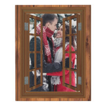 Rustic Cherry Window Frame Amazing Canvas Print