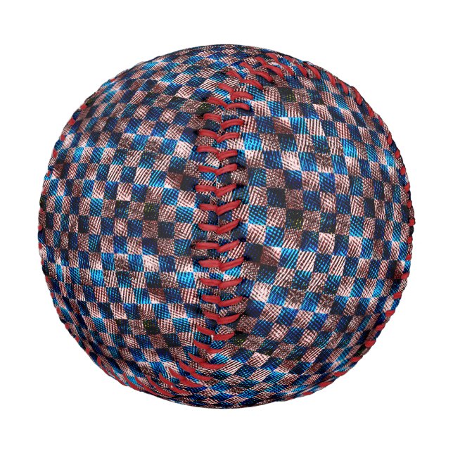 Rustic chess in the form of crossed scratches baseball (Angled)