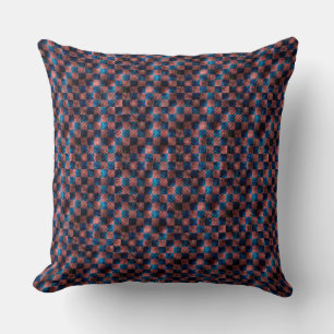 Rustic chess in the form of crossed scratches cushion