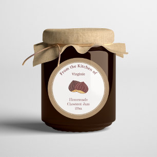 Rustic Chestnut Jam Label Sticker