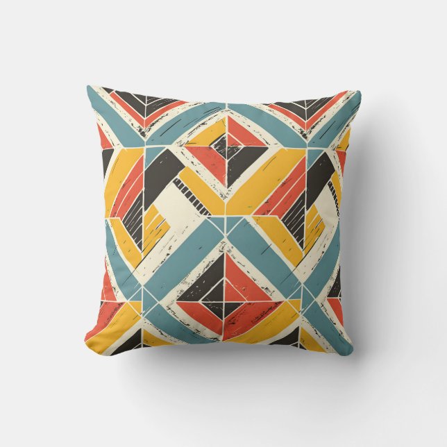 Rustic Chevron Mosaic Cushion (Front)