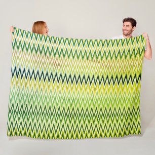 Rustic Chevron Zigzag Pattern Fleece Blanket