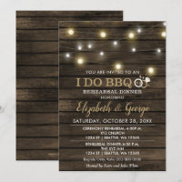 Rustic Chic Barn Wood I Do BBQ Rehearsal Dinner