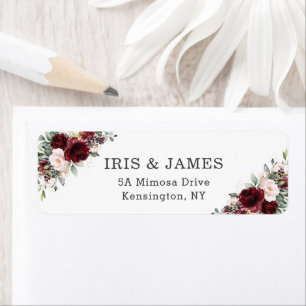 Rustic Chic Burgundy Blush Pink Floral Wedding