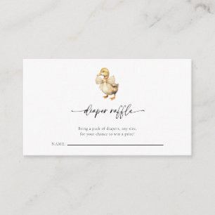 Rustic Chic Duck Baby Shower Diaper Raffle Enclosure Card