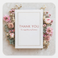 Rustic Chic Dusty Rose Floral Thank You