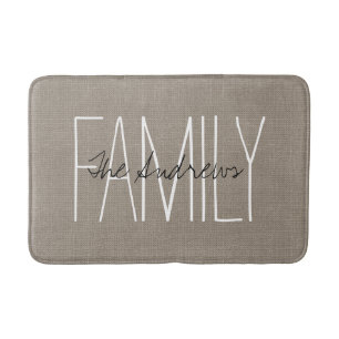 Rustic Chic Family Monogram Bath Mat