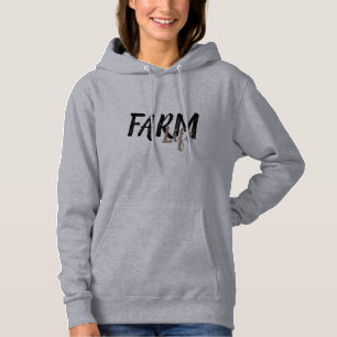 rustic chic FARM LIFE in script Hoodie