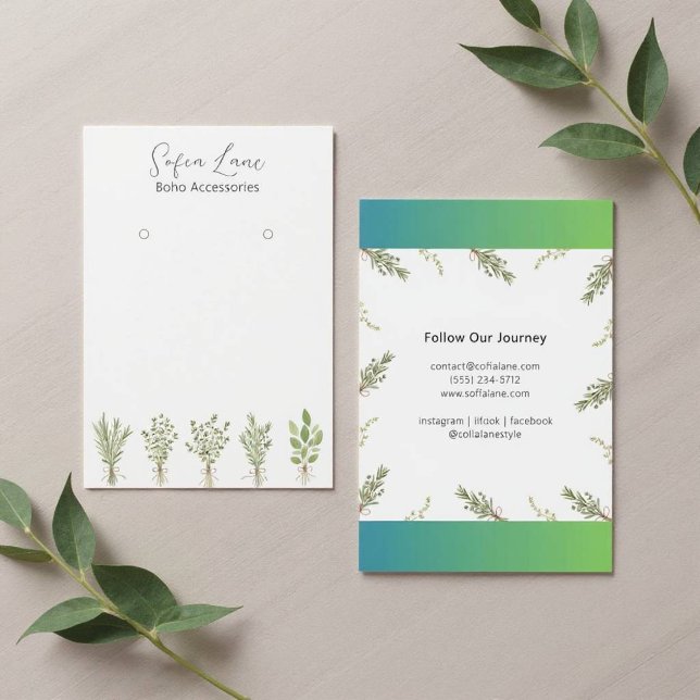 Rustic Chic Foliage Kitchen Style Display Card (Kitchen Foliage Design)