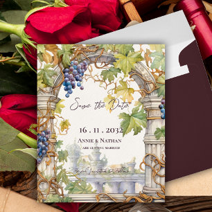 Rustic Chic Grapevine Wine Wedding Save the Date