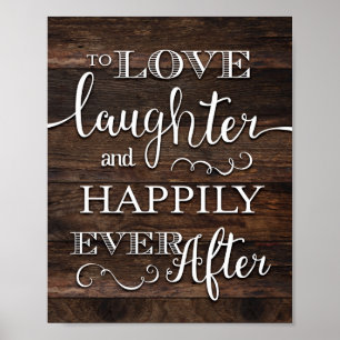 Rustic Chic HAPPILY EVER AFTER Sign Print