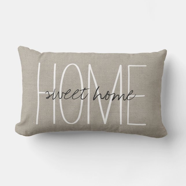 Rustic Chic Home Sweet Home Outdoor Cushion (Front)