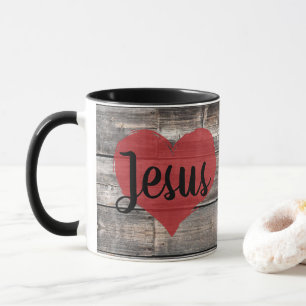 rustic chic I HEART JESUS   Mug