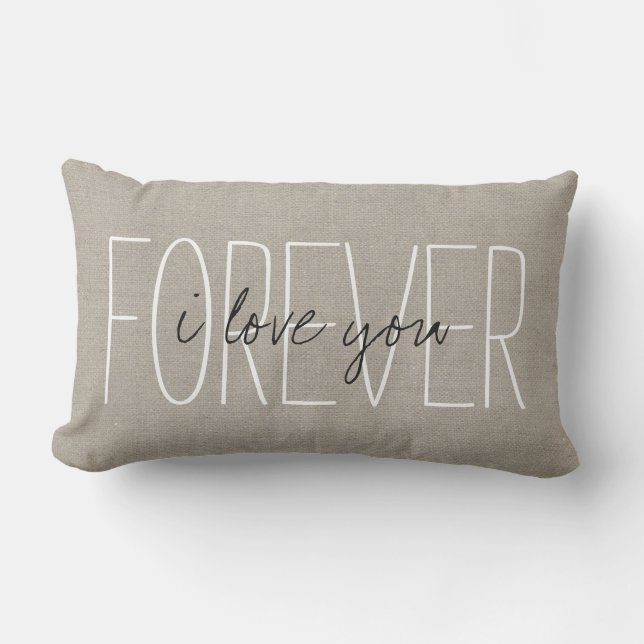 Rustic Chic I Love You Forever Outdoor Cushion (Front)