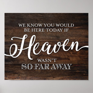 Rustic Chic IF HEAVEN WASN'T SO FAR AWAY Print