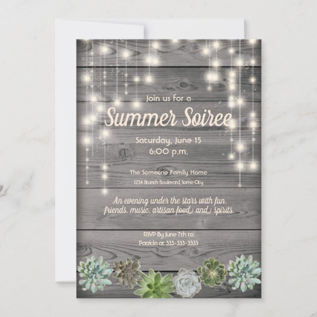 Rustic Chic Invitation (Front)