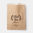 Rustic Chic Kraft Calligraphy Wedding Favour Bags