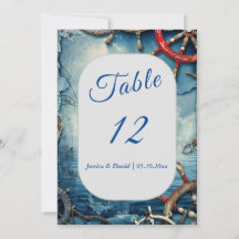 Rustic Chic Nautical Wedding Table Number
