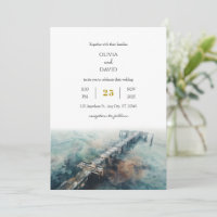 Rustic Chic Oceanic wooden pier Art Beach Wedding 