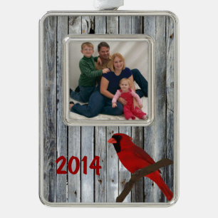 Rustic Chic Photo Christmas Ornament