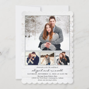 Rustic Chic Photo Wedding Invitations