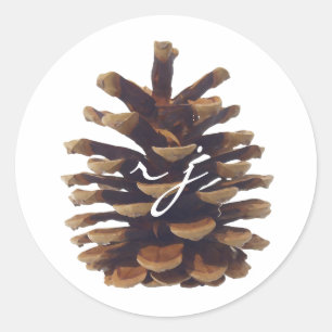 Rustic Chic Pine Cone Wedding Sticker
