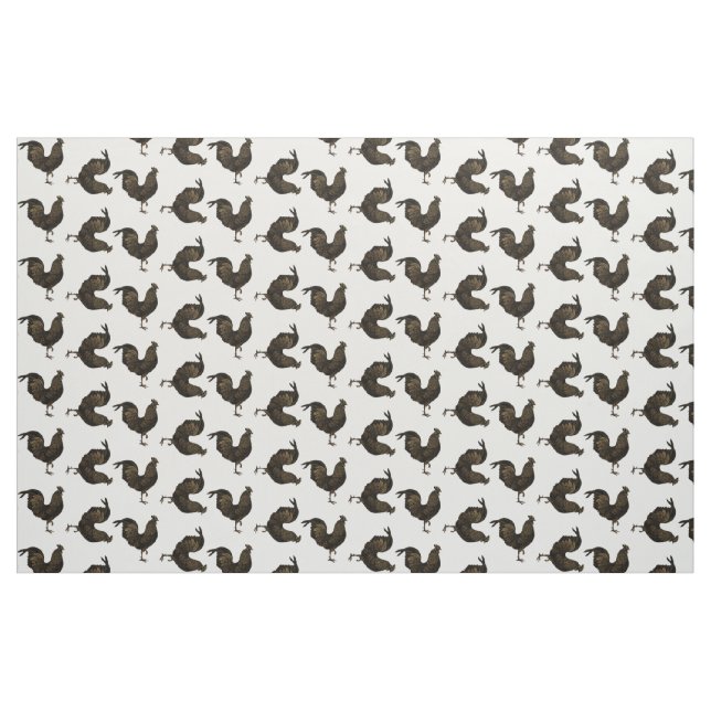 Rustic Chic Rooster Chinese New Year 2017 Fabric (Fat Quarter)