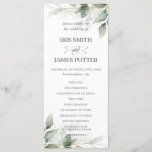 Rustic Chic Sage Greenery Gold Wedding Program Programme<br><div class="desc">Designed to co-ordinate with our Rustic Greenery wedding collection, this elegant wedding program features a chic watercolor sage green leaves and gold glitter details. Personalize it with your details easily and quickly, simply press the customise it button to further re-arrange and format the style and placement of the text. Double...</div>