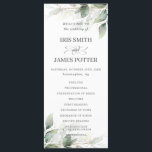 Rustic Chic Sage Greenery Gold Wedding Program Programme<br><div class="desc">Designed to co-ordinate with our Rustic Greenery wedding collection, this elegant wedding program features a chic watercolor sage green leaves and gold glitter details. Personalize it with your details easily and quickly, simply press the customise it button to further re-arrange and format the style and placement of the text. Double...</div>