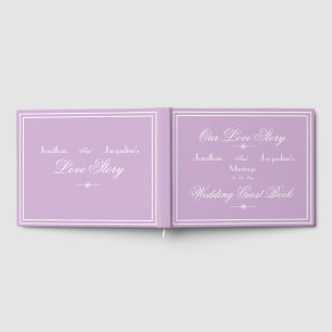 Rustic, Chic Script, Names Keepsake Mauve Wedding Guest Book