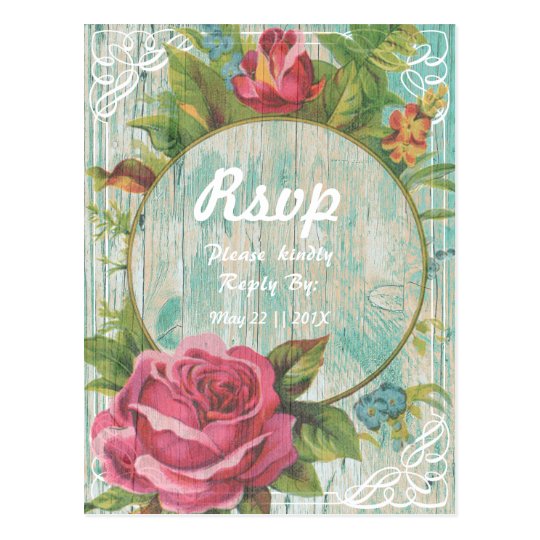 Rustic chic Table number Postcard