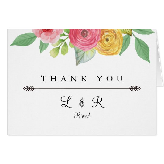 Rustic Chic Thank You Card
