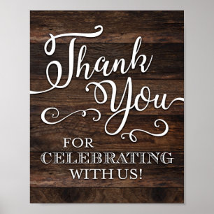 Rustic Chic THANK YOU Sign Print