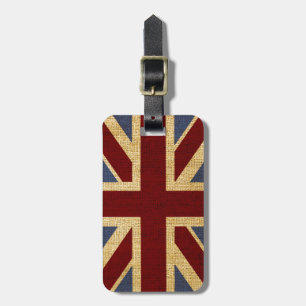 Rustic Chic Union Jack Luggage Tag